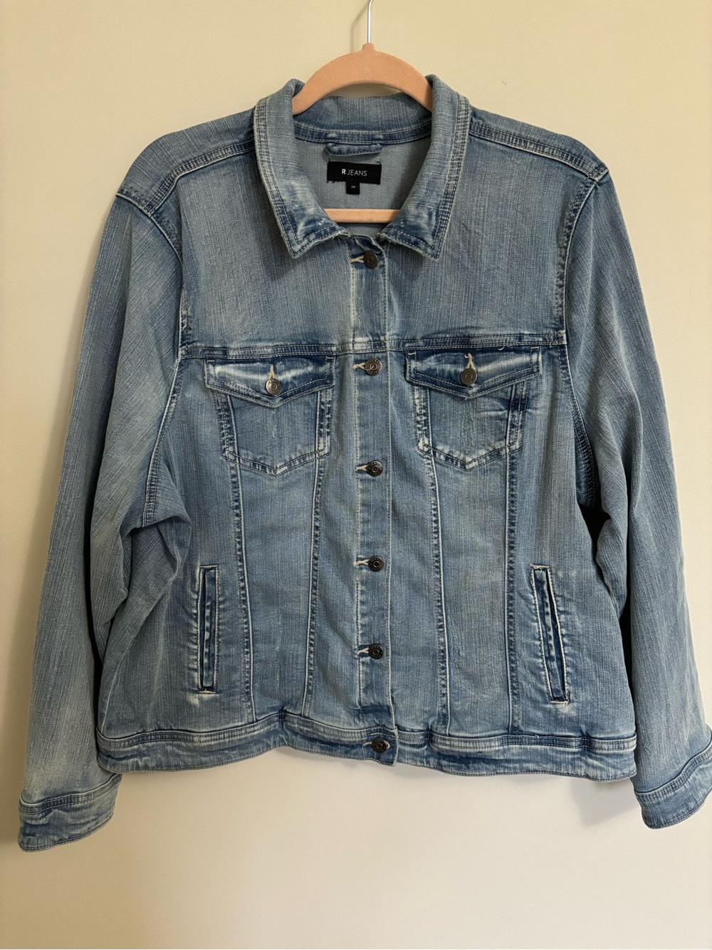 Plus size Light Blue Denim Jacket - Women's Classic Trucker
